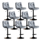 Scandinavian Metal Stool Faux Leather Upholstered Counter Stool in Matte Finish Blue Black 8 Piece Set Clearhalo 'Bar Furniture' 'Bar Stools' 'bar_stools' 'furn' 'furn_bar_stools' 'Furniture' 'Kitchen & Dining Furniture' 5947304