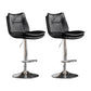 Scandinavian Metal Stool Faux Leather Upholstered Counter Stool in Matte Finish Black Chrome 2 Piece Set Clearhalo 'Bar Furniture' 'Bar Stools' 'bar_stools' 'furn' 'furn_bar_stools' 'Furniture' 'Kitchen & Dining Furniture' 5947306