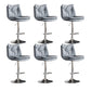 Scandinavian Metal Stool Faux Leather Upholstered Counter Stool in Matte Finish Blue Chrome 6 Piece Set Clearhalo 'Bar Furniture' 'Bar Stools' 'bar_stools' 'furn' 'furn_bar_stools' 'Furniture' 'Kitchen & Dining Furniture' 5947318
