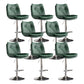 Scandinavian Metal Stool Faux Leather Upholstered Counter Stool in Matte Finish Green Chrome 8 Piece Set Clearhalo 'Bar Furniture' 'Bar Stools' 'bar_stools' 'furn' 'furn_bar_stools' 'Furniture' 'Kitchen & Dining Furniture' 5947324