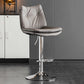 Scandinavian Metal Stool Faux Leather Upholstered Counter Stool in Matte Finish Grey Chrome 1 Piece Clearhalo 'Bar Furniture' 'Bar Stools' 'bar_stools' 'furn' 'furn_bar_stools' 'Furniture' 'Kitchen & Dining Furniture' 5947325