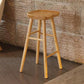 Contemporary Wood Stool Rectangle Seat Counter Stool in Matte Finish