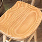 Contemporary Wood Stool Rectangle Seat Counter Stool in Matte Finish