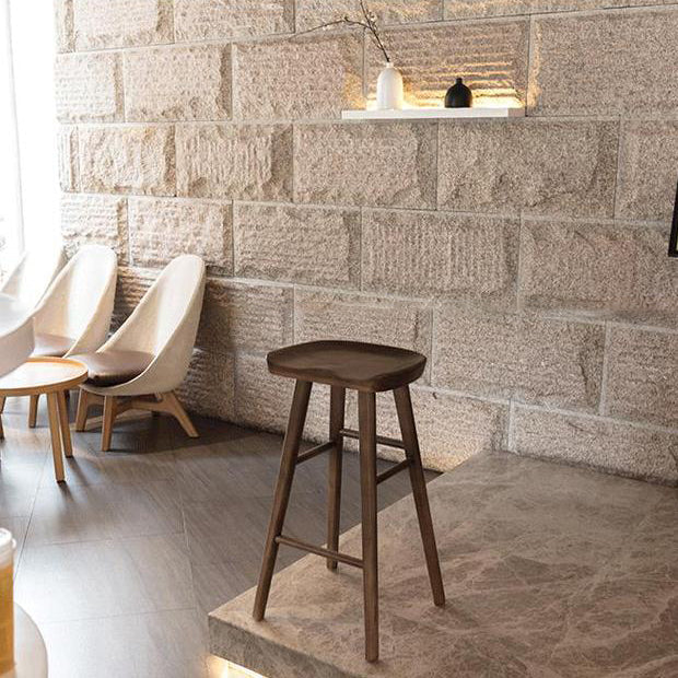 Contatore di sedili rettangolari in legno contemporaneo in finitura opaca