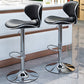 Contemporary Metal Stool Faux Leather Upholstered Counter Stool