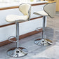 Contemporary Metal Stool Faux Leather Upholstered Counter Stool
