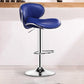 Contemporary Metal Stool Faux Leather Upholstered Counter Stool