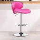Contemporary Metal Stool Faux Leather Upholstered Counter Stool