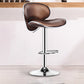 Contemporary Metal Stool Faux Leather Upholstered Counter Stool