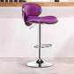 Contemporary Metal Stool Faux Leather Upholstered Counter Stool