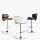 Contemporary Metal Stool Faux Leather Upholstered Counter Stool
