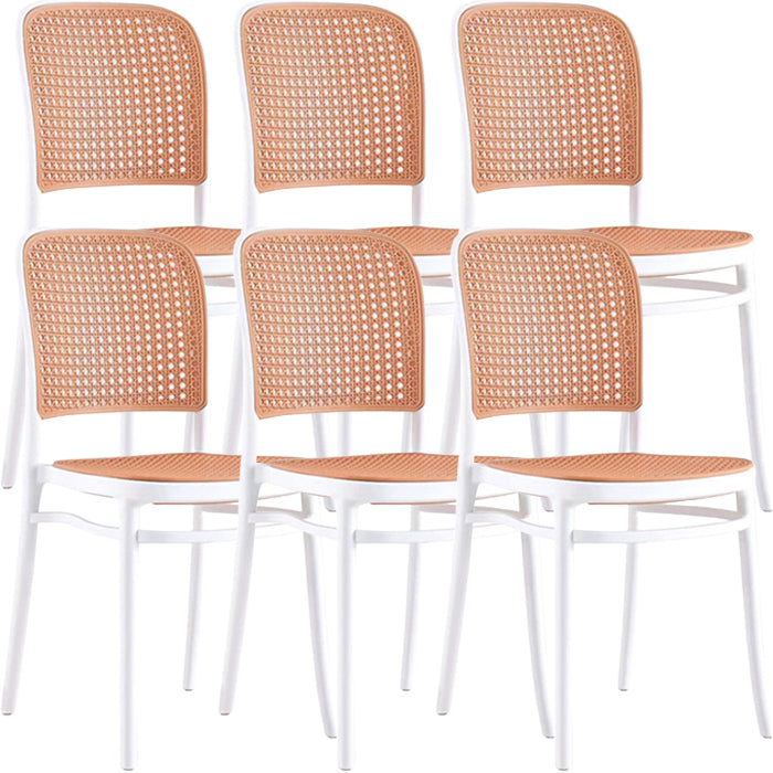 Scandinavian Plastic Barstool Plastic Furniture Rectangle Seat in Matte Finish