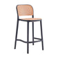 Scandinavian Plastic Barstool Plastic Furniture Rectangle Seat in Matte Finish