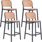 Scandinavian Plastic Barstool Plastic Furniture Rectangle Seat in Matte Finish