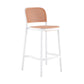 Scandinavian Plastic Barstool Plastic Furniture Rectangle Seat in Matte Finish