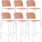 Scandinavian Plastic Barstool Plastic Furniture Rectangle Seat in Matte Finish