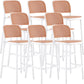 Scandinavian Plastic Barstool Plastic Furniture Rectangle Seat in Matte Finish