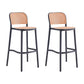 Scandinavian Plastic Barstool Plastic Furniture Rectangle Seat in Matte Finish