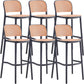 Scandinavian Plastic Barstool Plastic Furniture Rectangle Seat in Matte Finish