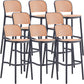 Scandinavian Plastic Barstool Plastic Furniture Rectangle Seat in Matte Finish