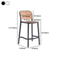 Scandinavian Plastic Barstool Plastic Furniture Rectangle Seat in Matte Finish