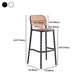 Scandinavian Plastic Barstool Plastic Furniture Rectangle Seat in Matte Finish