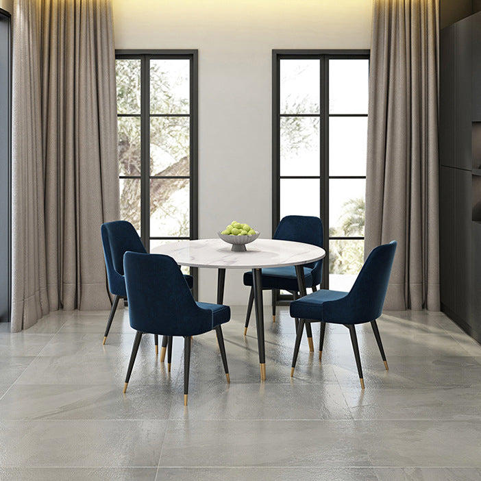 Contemporary Style Round Table Set 1/2/5/7 Pieces Dining Set for Home