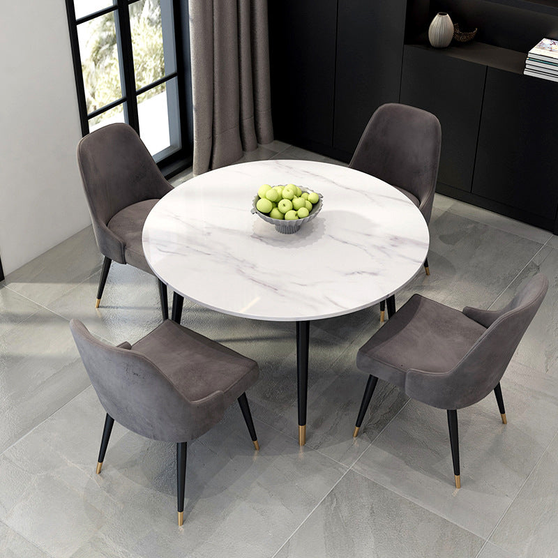 Contemporary Style Round Table Set 1/2/5/7 Pieces Dining Set for Home