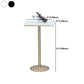 Bar Height Pub Table Glam Metal Pedestal Bar Table for Indoor