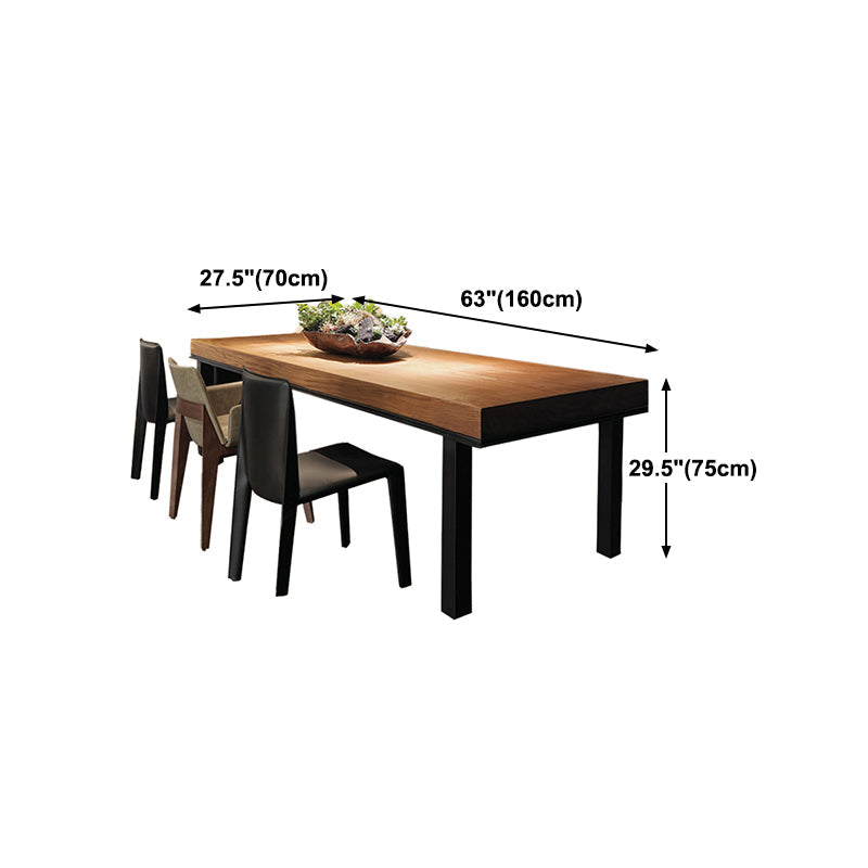 Pine Wood Dining Table Industrial Rectangle Table with 4 Legs Clearhalo 'Dining Tables & Seating' 'Dining Tables' 'dining_table' 'furn' 'furn_dining_table' 'Furniture' 'Kitchen & Dining Furniture' 5948092