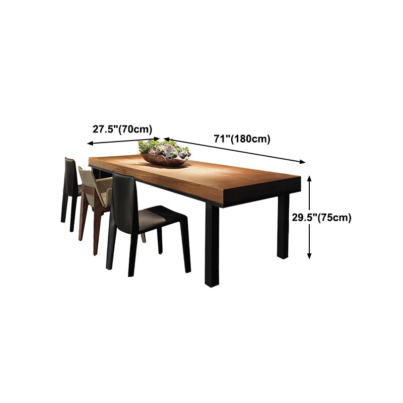 Pine Wood Dining Table Industrial Rectangle Table with 4 Legs Clearhalo 'Dining Tables & Seating' 'Dining Tables' 'dining_table' 'furn' 'furn_dining_table' 'Furniture' 'Kitchen & Dining Furniture' 5948093