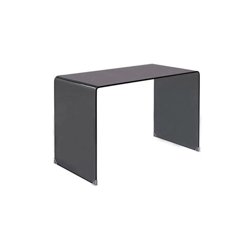 Rectangular Home Office Writing Desk Acrylic Modern Style Office Desk 31.5"L x 11.8"W x 29.5"H Black Clearhalo 'furn' 'furn_office_desk' 'Furniture' 'Office Desks' 'Office Furniture' 'office_desk' 5948137