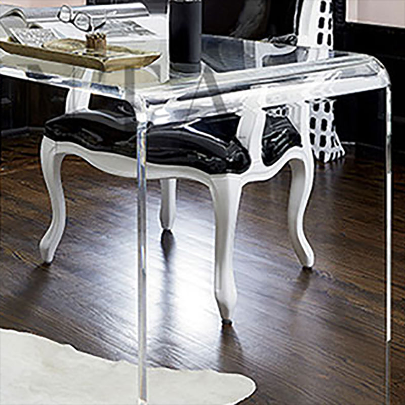 Rectangular Home Office Writing Desk Acrylic Modern Style Office Desk Clearhalo 'furn' 'furn_office_desk' 'Furniture' 'Office Desks' 'Office Furniture' 'office_desk' 5948143