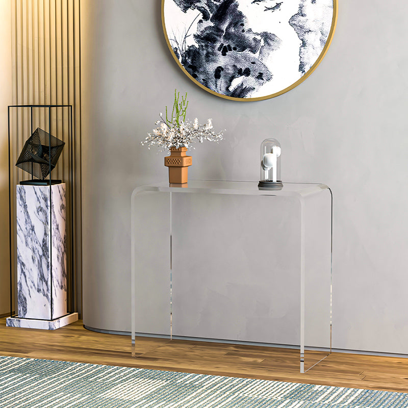 Rectangular Home Office Writing Desk Acrylic Modern Style Office Desk Clearhalo 'furn' 'furn_office_desk' 'Furniture' 'Office Desks' 'Office Furniture' 'office_desk' 5948146