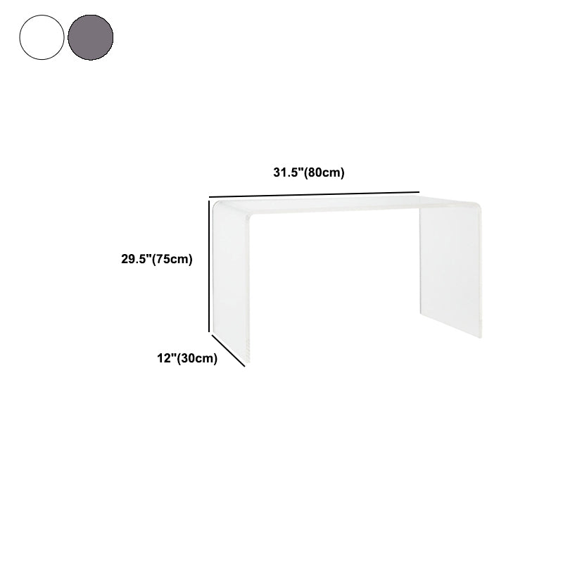 Rectangular Home Office Writing Desk Acrylic Modern Style Office Desk Clearhalo 'furn' 'furn_office_desk' 'Furniture' 'Office Desks' 'Office Furniture' 'office_desk' 5948149