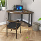 Industrial Solid Wood Writing Desk Corner Dormitory Office Desk with Metal Legs Clearhalo 'furn' 'furn_office_desk' 'Furniture' 'Office Desks' 'Office Furniture' 'office_desk' 5948189