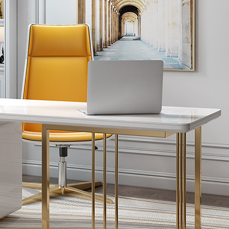 Glamour de piédestal glamour avec classeur bureau de bureau blanc et noir