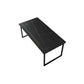 Stone Modern Rectangular Writing Desk Home Office Bureau avec des jambes en métal