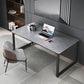 Stone Industrial Writing Desk Sled Rectangular Office Desk for Home 70.9"L x 35.4"W x 29.5"H Grey Clearhalo 'furn' 'furn_office_desk' 'Furniture' 'Office Desks' 'Office Furniture' 'office_desk' 5948315