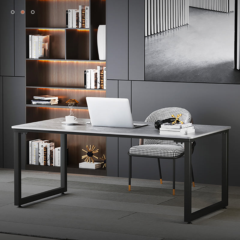 Stone Industrial Writing Desk Sled Rectangular Office Desk for Home Clearhalo 'furn' 'furn_office_desk' 'Furniture' 'Office Desks' 'Office Furniture' 'office_desk' 5948316