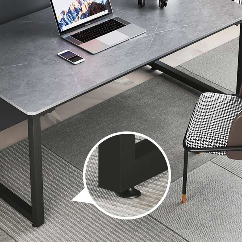 Stone Industrial Writing Desk Sled Rectangular Office Desk for Home Clearhalo 'furn' 'furn_office_desk' 'Furniture' 'Office Desks' 'Office Furniture' 'office_desk' 5948322