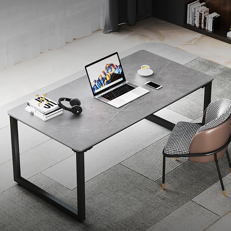 Stone Industrial Writing Desk Sled Rectangular Office Desk for Home Clearhalo 'furn' 'furn_office_desk' 'Furniture' 'Office Desks' 'Office Furniture' 'office_desk' 5948323