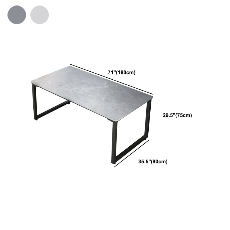 Stone Industrial Writing Desk Sled Rectangular Office Desk for Home Clearhalo 'furn' 'furn_office_desk' 'Furniture' 'Office Desks' 'Office Furniture' 'office_desk' 5948330