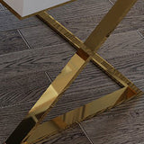 Bureau de bureau à trestle glam avec 2 tiroirs de rangement bureau pour chambre à coucher