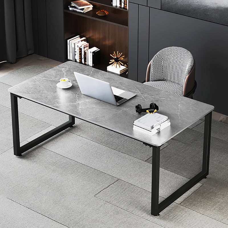 Escritorio de escritura de piedra contemporánea escritorio de oficina rectangular de trineo para el hogar