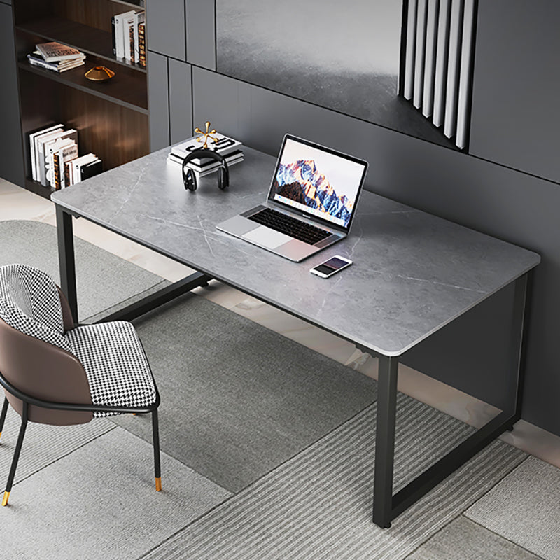 Escritorio de escritura de piedra contemporánea escritorio de oficina rectangular de trineo para el hogar