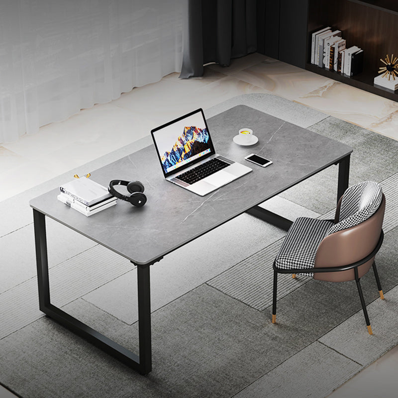 Escritorio de escritura de piedra contemporánea escritorio de oficina rectangular de trineo para el hogar