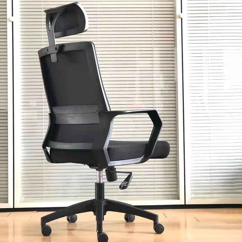 Modern & Contemporary Arm Chair Microfiber Black High Back Chair Clearhalo 'furn' 'furn_office_chair' 'Furniture' 'Office Chairs' 'Office Furniture' 'office_chair' 5948539