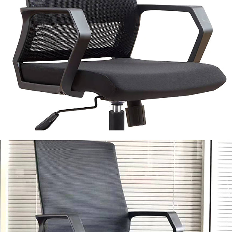 Modern & Contemporary Arm Chair Microfiber Black High Back Chair Clearhalo 'furn' 'furn_office_chair' 'Furniture' 'Office Chairs' 'Office Furniture' 'office_chair' 5948545