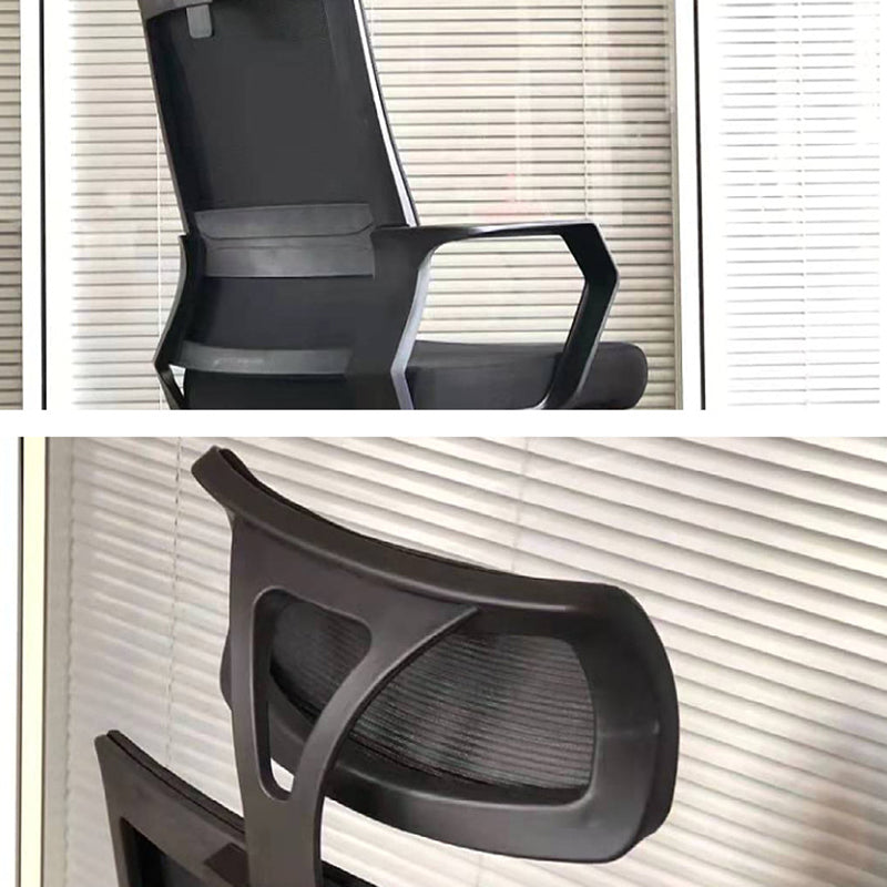 Modern & Contemporary Arm Chair Microfiber Black High Back Chair Clearhalo 'furn' 'furn_office_chair' 'Furniture' 'Office Chairs' 'Office Furniture' 'office_chair' 5948551